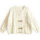 Cream Chunky Cable Knit Toggle-Button Oversized Cardigan